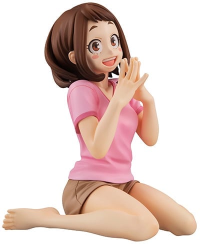 My Hero Academia G.E.M. Series Ochaco Uraraka (Tenohira) - pose duduk santai dengan ekspresi ceria