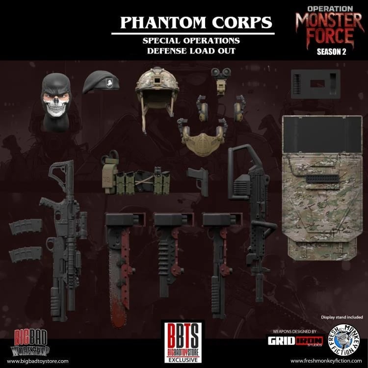 Operation: Monster Force Season Zero Phantom Corps Defense Load Out 1/12 Scale Accessories Gallery Image 3