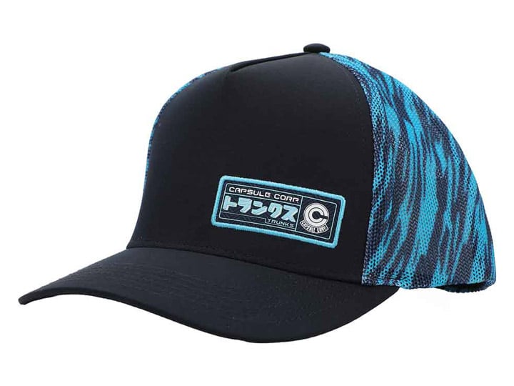 Dragon Ball Z Trunks Katakana Black & Blue Pre-Curved Snapback Hat Gallery Image 1