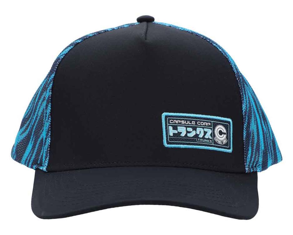 Dragon Ball Z Trunks Katakana Black & Blue Pre-Curved Snapback Hat Gallery Image 4