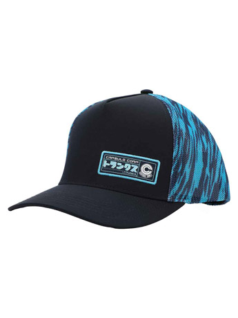 Dragon Ball Z Trunks Katakana Black & Blue Pre-Curved Snapback Hat Gallery Image 2