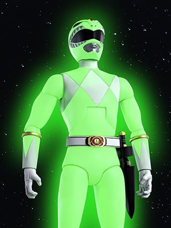 Mighty Morphin Power Rangers ULTIMATES! Green Ranger (Glow) Action Figure Gallery Image 2