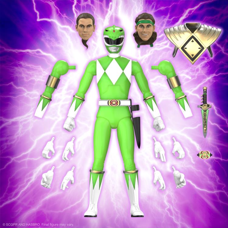 Mighty Morphin Power Rangers ULTIMATES! Green Ranger (Glow) Action Figure Gallery Image 5