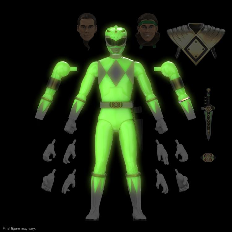 Mighty Morphin Power Rangers ULTIMATES! Green Ranger (Glow) Action Figure Gallery Image 4