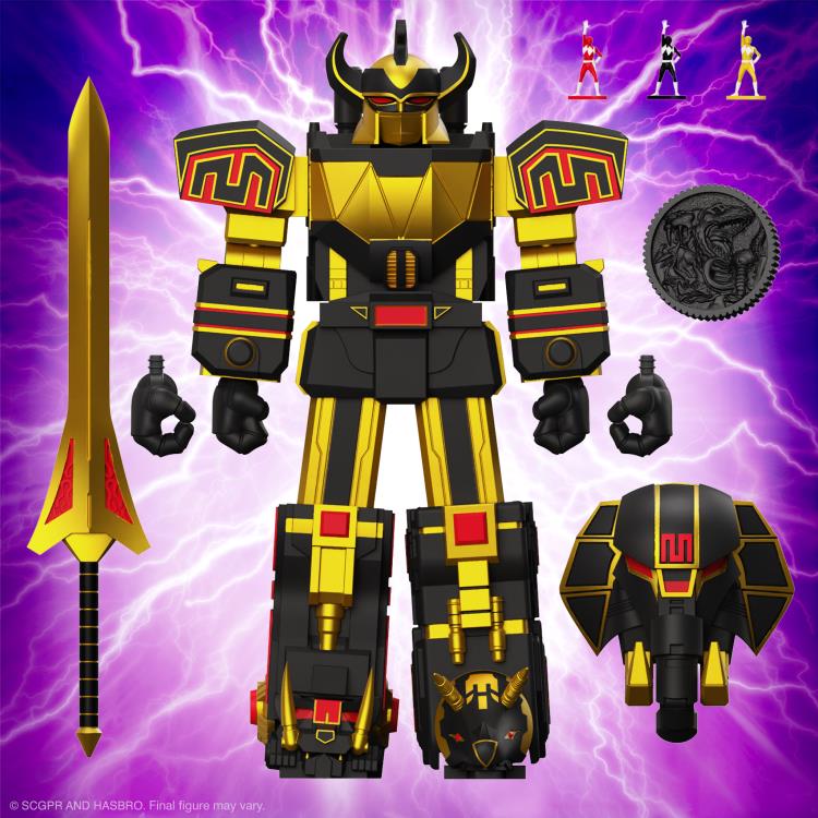 Mighty Morphin Power Rangers ULTIMATES! Megazord (Black & Gold) Action Figure Gallery Image 4