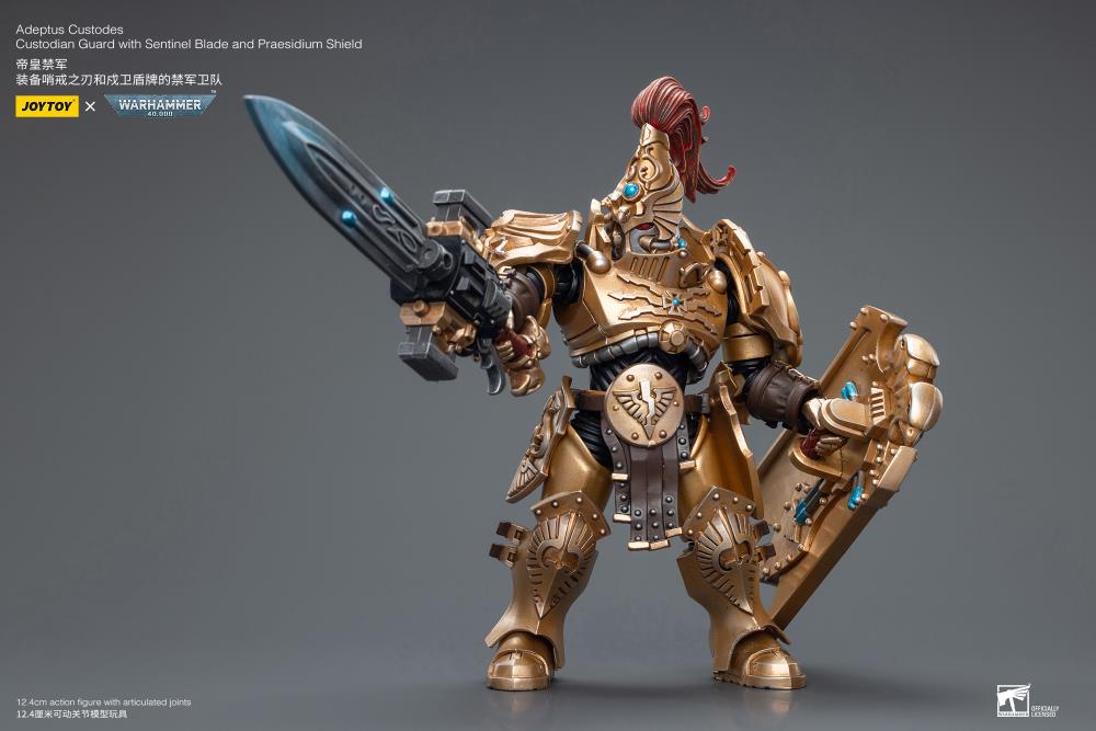 Warhammer 40K Adeptus Custodes Custodian Guard with Sentinel Blade and Praesidium Shield 1/18 Scale Action Figure Gallery Image 8