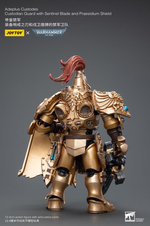 Warhammer 40K Adeptus Custodes Custodian Guard with Sentinel Blade and Praesidium Shield 1/18 Scale Action Figure Gallery Image 9