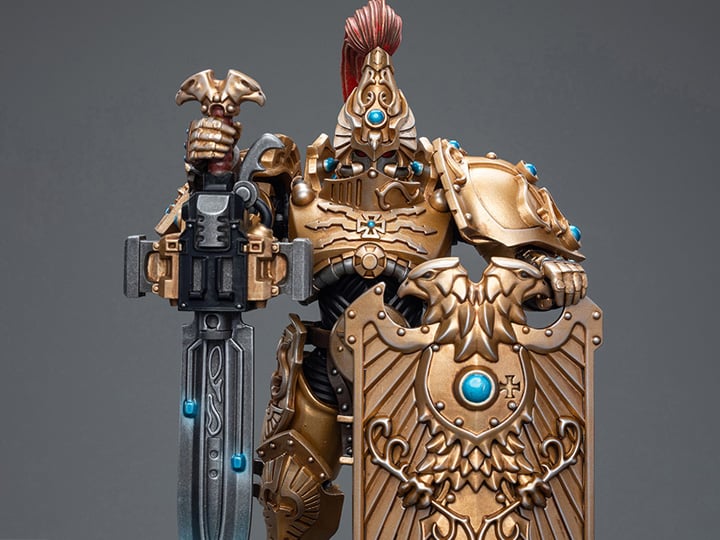 Warhammer 40K Adeptus Custodes Custodian Guard with Sentinel Blade and Praesidium Shield 1/18 Scale Action Figure Gallery Image 1