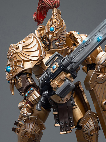 Warhammer 40K Adeptus Custodes Custodian Guard with Sentinel Blade and Praesidium Shield 1/18 Scale Action Figure Gallery Image 2