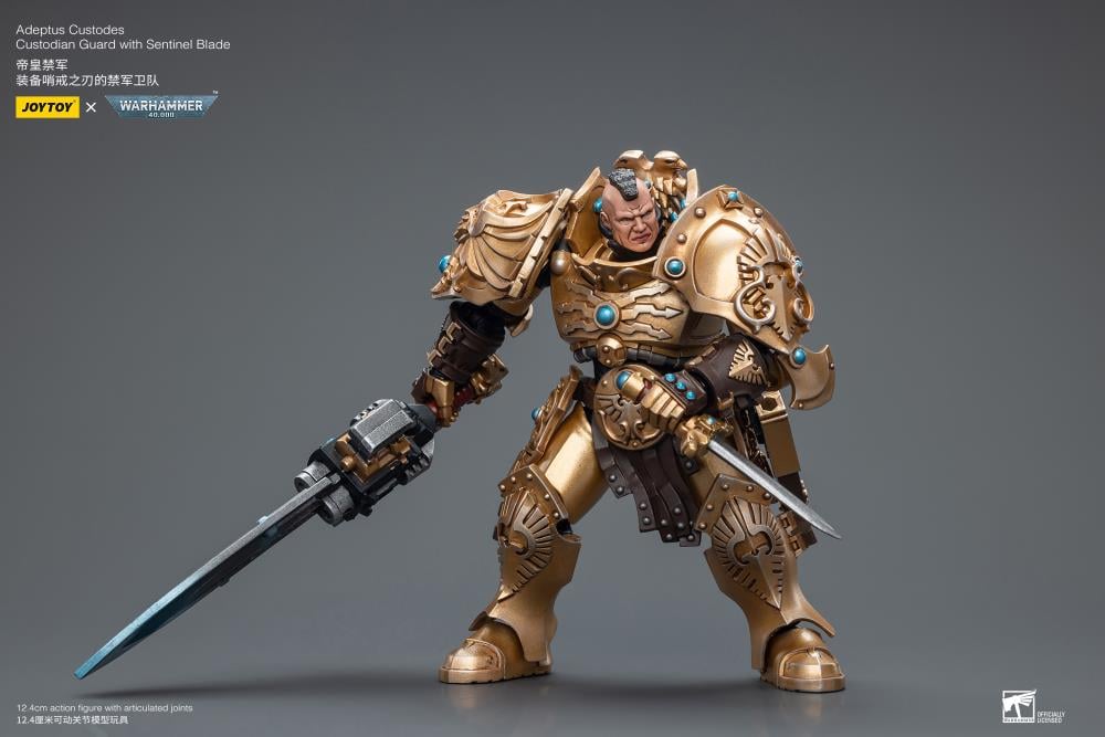 Warhammer 40K Adeptus Custodes Custodian Guard with Sentinel Blade 1/18 Scale Action Figure Gallery Image 8