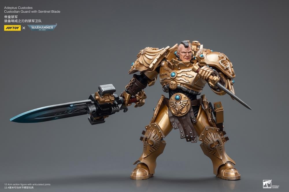 Warhammer 40K Adeptus Custodes Custodian Guard with Sentinel Blade 1/18 Scale Action Figure Gallery Image 9