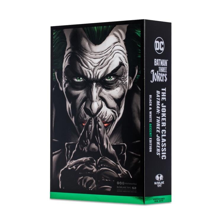 Batman: Three Jokers DC Multiverse The Joker (The Criminal) BBTS Exclusive Limited Black & White Accent Edition Action Figure Gallery Image 20