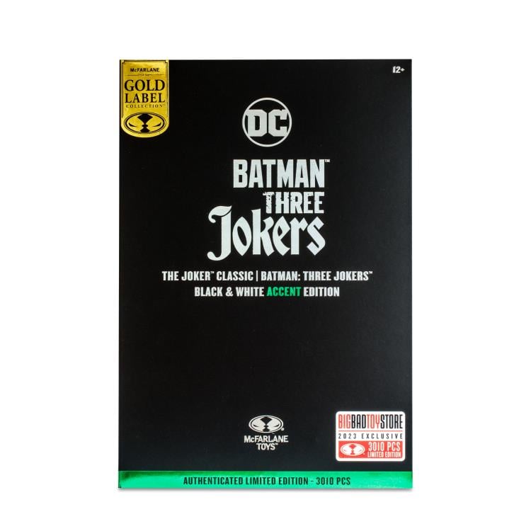 Batman: Three Jokers DC Multiverse The Joker (The Criminal) BBTS Exclusive Limited Black & White Accent Edition Action Figure Gallery Image 17