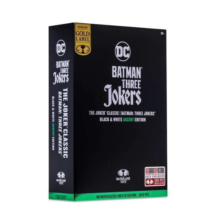 Batman: Three Jokers DC Multiverse The Joker (The Criminal) BBTS Exclusive Limited Black & White Accent Edition Action Figure Gallery Image 18
