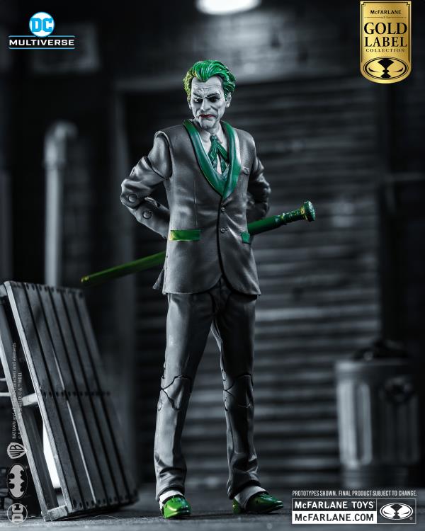 Batman: Three Jokers DC Multiverse The Joker (The Criminal) BBTS Exclusive Limited Black & White Accent Edition Action Figure Gallery Image 3