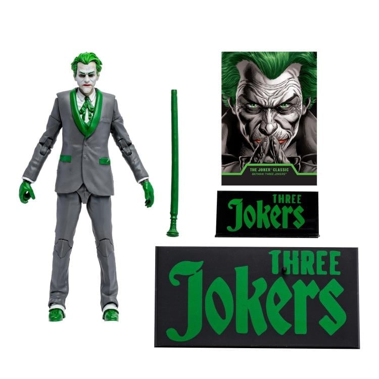 Batman: Three Jokers DC Multiverse The Joker (The Criminal) BBTS Exclusive Limited Black & White Accent Edition Action Figure Gallery Image 13
