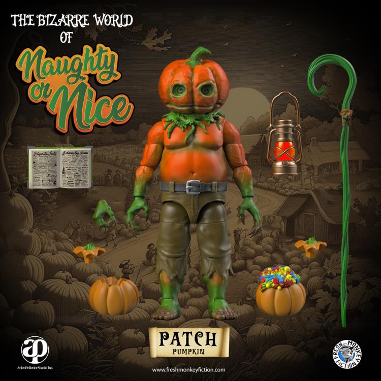 The Bizarre World of Naughty or Nice Halloween Collection Patch Pumpkin BBTS Exclusive Figure Gallery Image 3