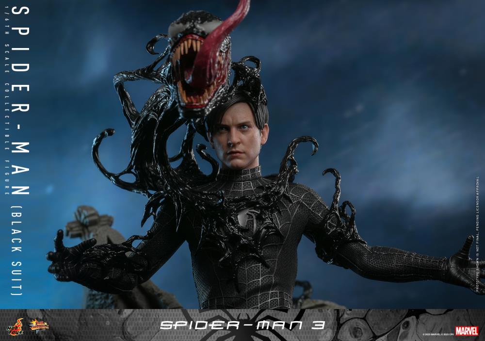 Spider-Man 3 MMS727 Spider-Man (Black Suit) 1/6th Scale Collectible Figure Gallery Image 6