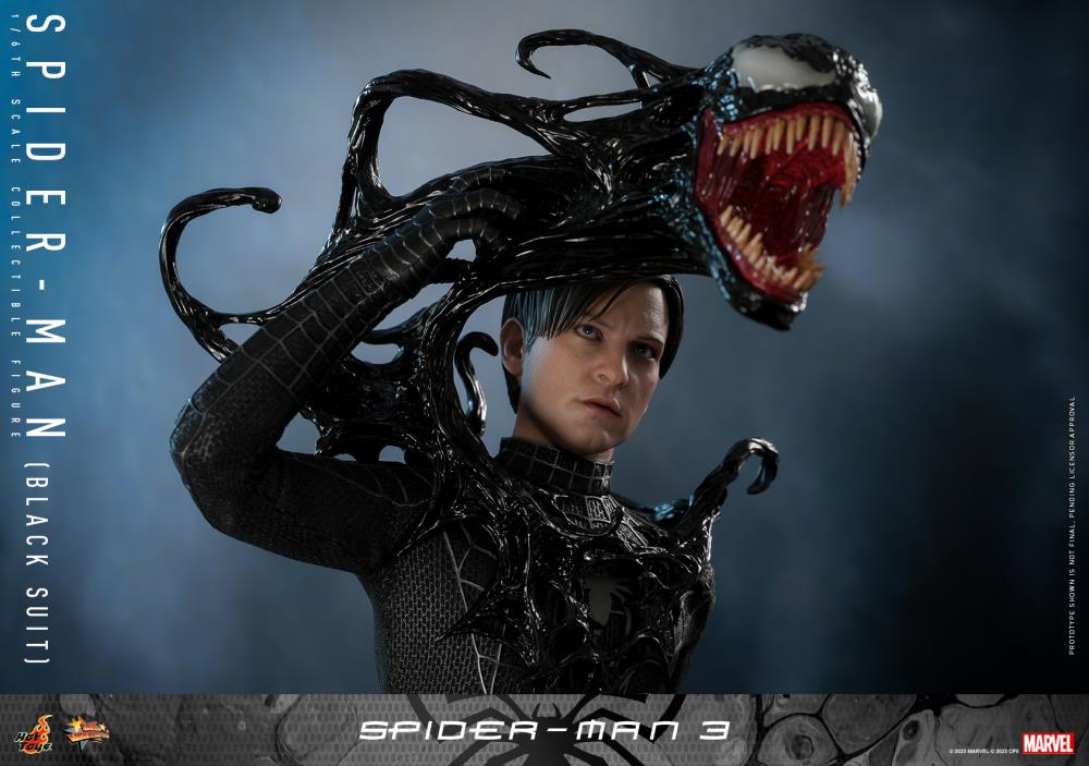 Spider-Man 3 MMS727 Spider-Man (Black Suit) 1/6th Scale Collectible Figure Gallery Image 7