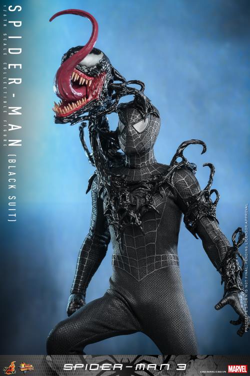 Spider-Man 3 MMS727 Spider-Man (Black Suit) 1/6th Scale Collectible Figure Gallery Image 9