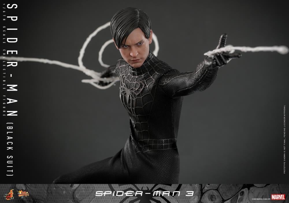 Spider-Man 3 MMS727 Spider-Man (Black Suit) 1/6th Scale Collectible Figure Gallery Image 4