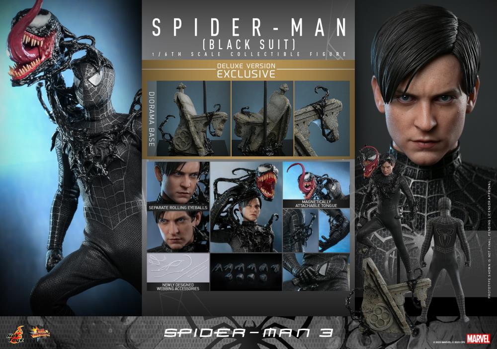 Spider-Man 3 MMS728 Spider-Man (Black Suit) Deluxe 1/6th Scale Collectible Figure Gallery Image 18
