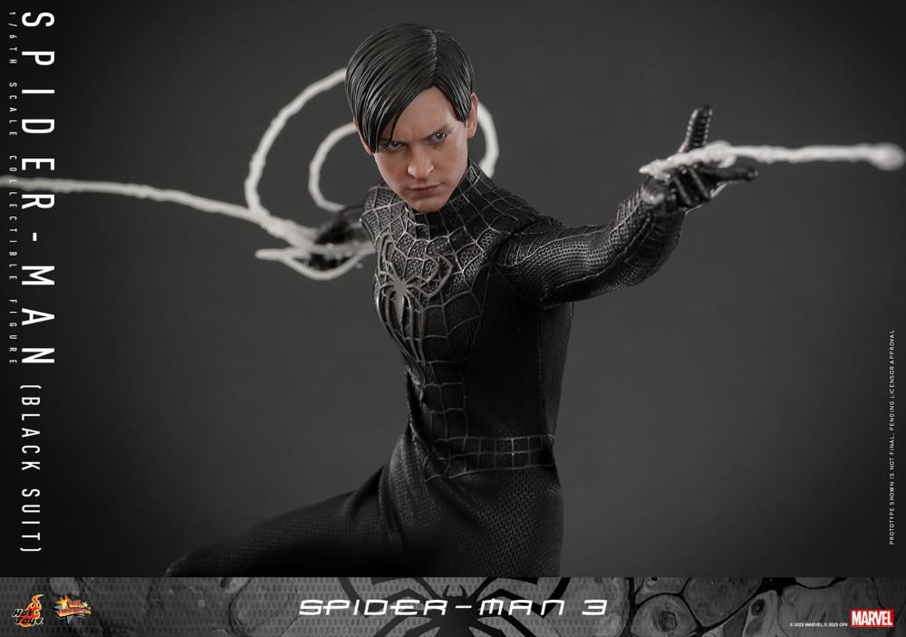 Spider-Man 3 MMS728 Spider-Man (Black Suit) Deluxe 1/6th Scale Collectible Figure Gallery Image 12