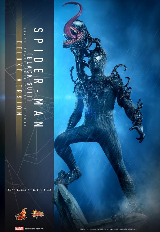Spider-Man 3 MMS728 Spider-Man (Black Suit) Deluxe 1/6th Scale Collectible Figure Gallery Image 3