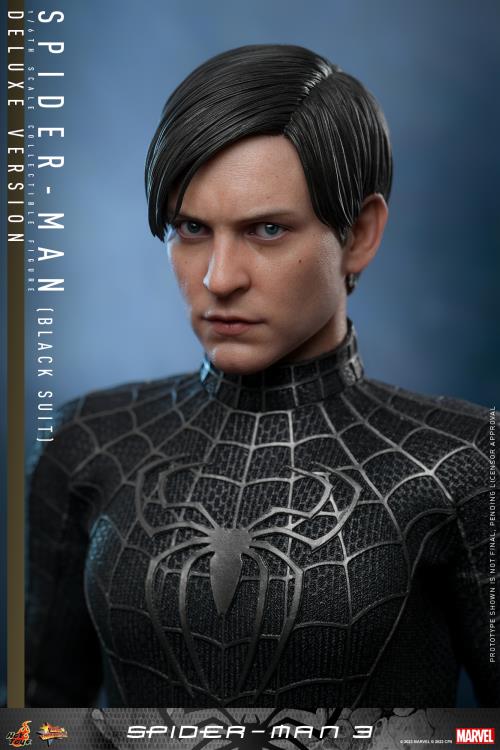 Spider-Man 3 MMS728 Spider-Man (Black Suit) Deluxe 1/6th Scale Collectible Figure Gallery Image 9