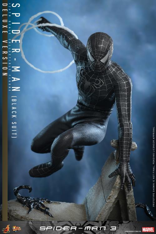 Spider-Man 3 MMS728 Spider-Man (Black Suit) Deluxe 1/6th Scale Collectible Figure Gallery Image 5