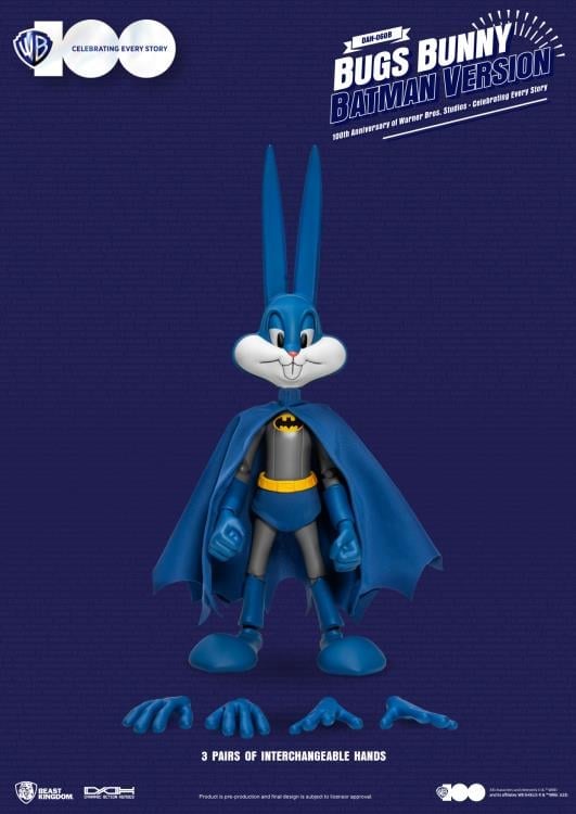 Warner Brothers 100th Anniversary Dynamic 8ction Heroes DAH-060B Bugs Bunny as Batman Gallery Image 9