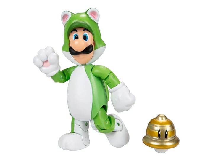 World of Nintendo Cat Luigi 4-Inch Scale Figure Gallery Image 1