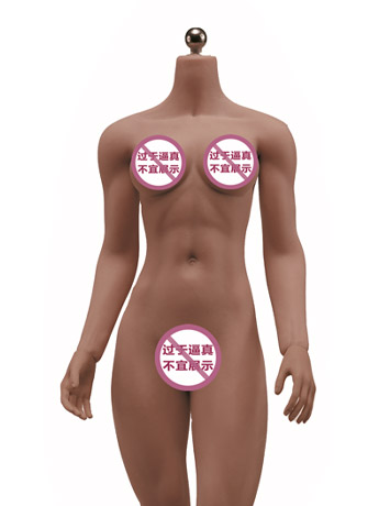 Super-Flexible Female Seamless 1/6 Scale Dark Brown Skin Medium Bust Body (S22B/Detachable Feet) Gallery Image 2