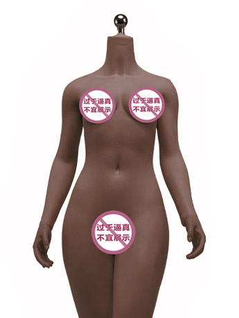 Super-Flexible Female Seamless 1/6 Scale Black Skin Small Bust Body (S47C/Attached Feet) Gallery Image 2