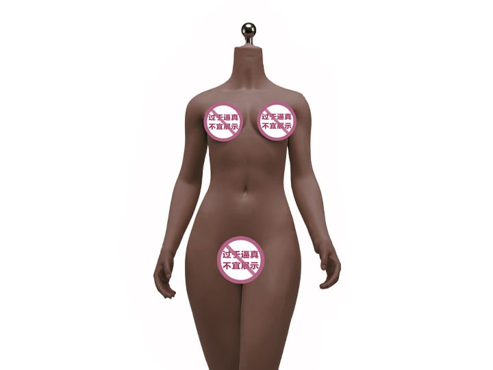 Super-Flexible Female Seamless 1/6 Scale Black Skin Small Bust Body (S47C/Attached Feet) Gallery Image 1