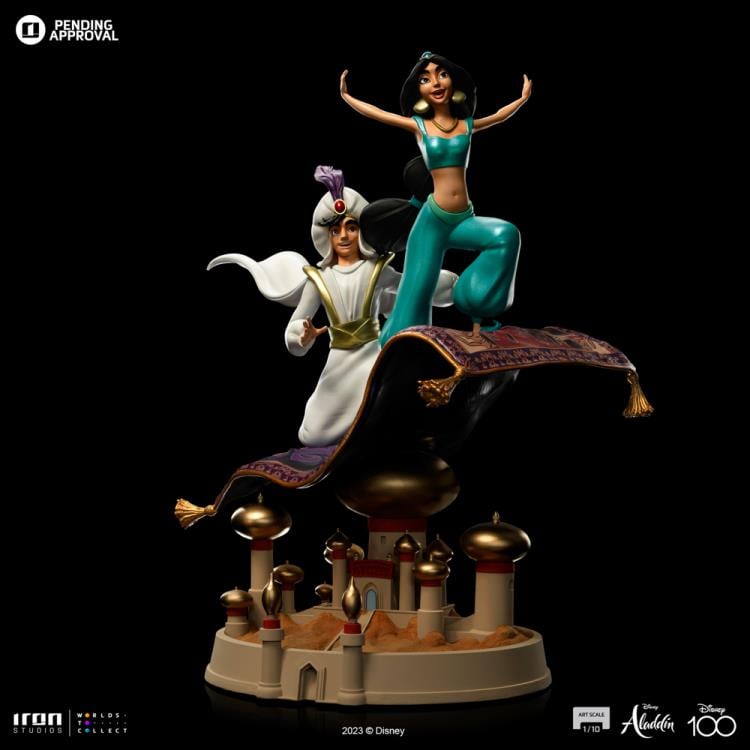 Disney Classics Aladdin and Jasmine (Disney 100th Anniversary) 1/10 Art Scale Limited Edition Statue Gallery Image 4