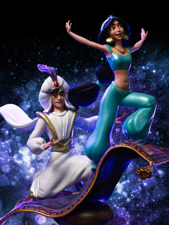 Disney Classics Aladdin and Jasmine (Disney 100th Anniversary) 1/10 Art Scale Limited Edition Statue Gallery Image 2