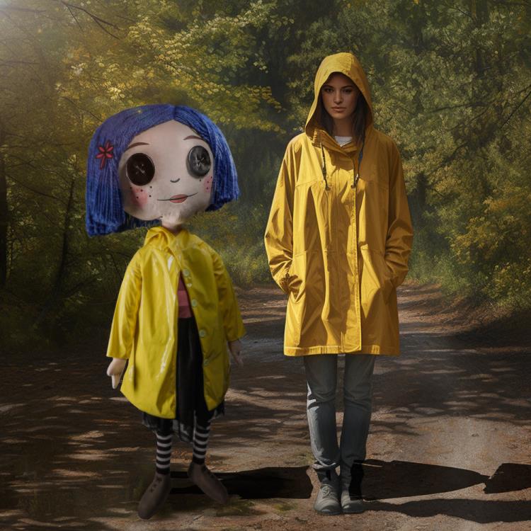 Coraline with Button Eyes Life-Sized Plush Gallery Image 19