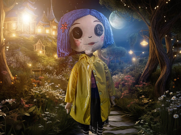 Coraline with Button Eyes Life-Sized Plush Gallery Image 1
