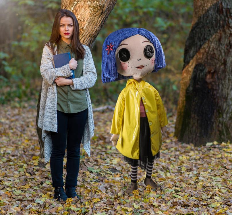Coraline with Button Eyes Life-Sized Plush Gallery Image 18