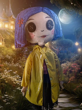 Coraline with Button Eyes Life-Sized Plush Gallery Image 2