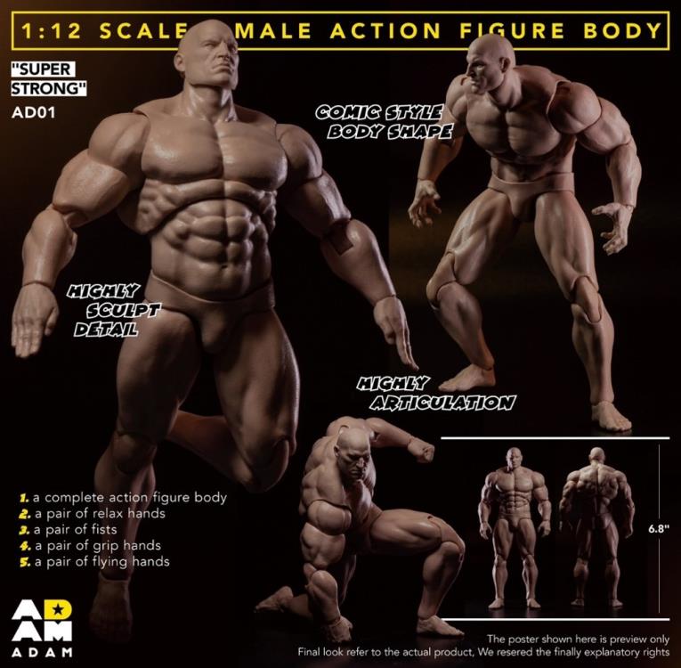 Comic Style Super Strong 1/12 Scale Male Action Figure Gallery Image 11