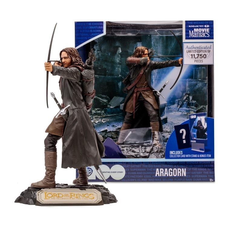 The Lord of the Rings: The Fellowship of the Ring Movie Maniacs WB 100 Aragorn 6" Limited Edition Figure Gallery Image 12