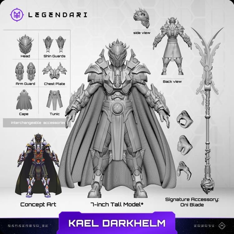 Legendari Kael Darkhelm Action Figure Gallery Image 7