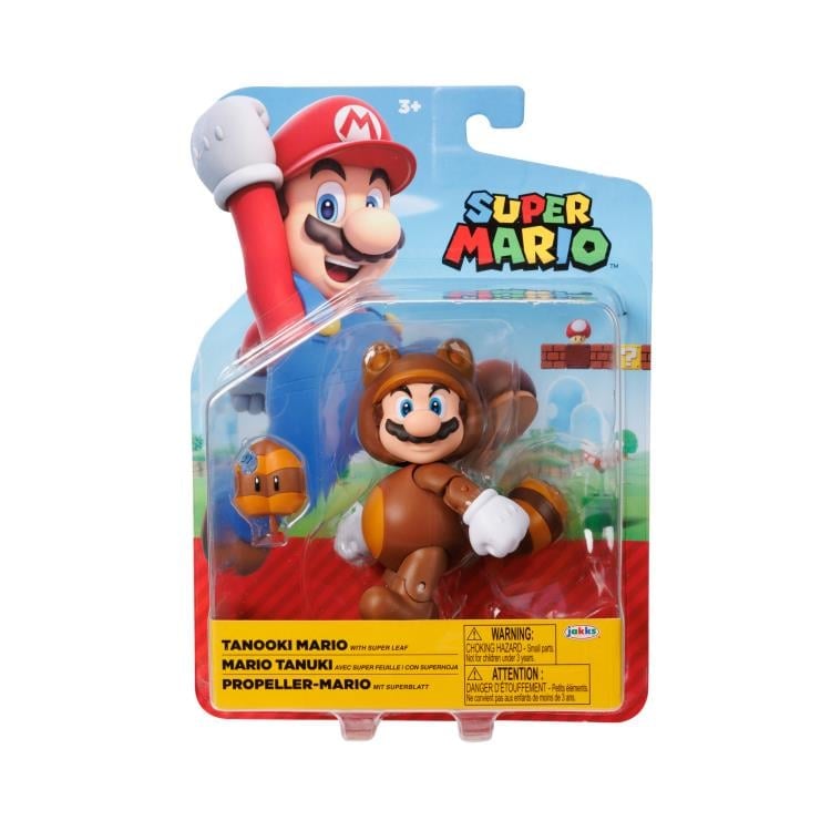 World of Nintendo Tanooki Mario with Leaf 4-Inch Scale Figure Gallery Image 3