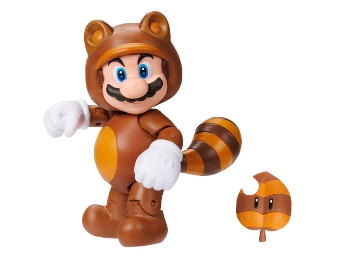 World of Nintendo Tanooki Mario with Leaf 4-Inch Scale Figure Gallery Image 1