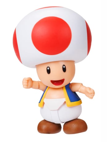 World of Nintendo Toad with Question Block 4-Inch Scale Figure Gallery Image 2
