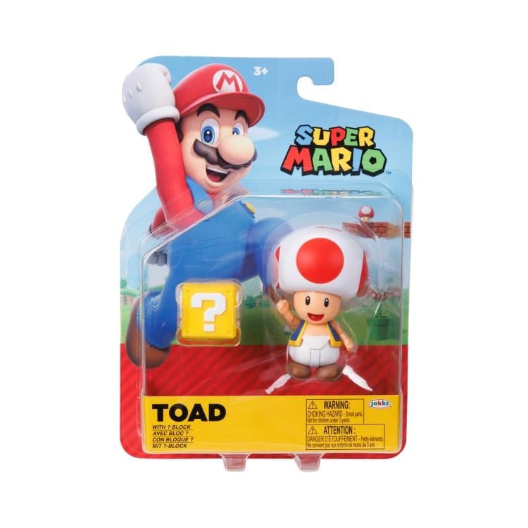 World of Nintendo Toad with Question Block 4-Inch Scale Figure Gallery Image 3