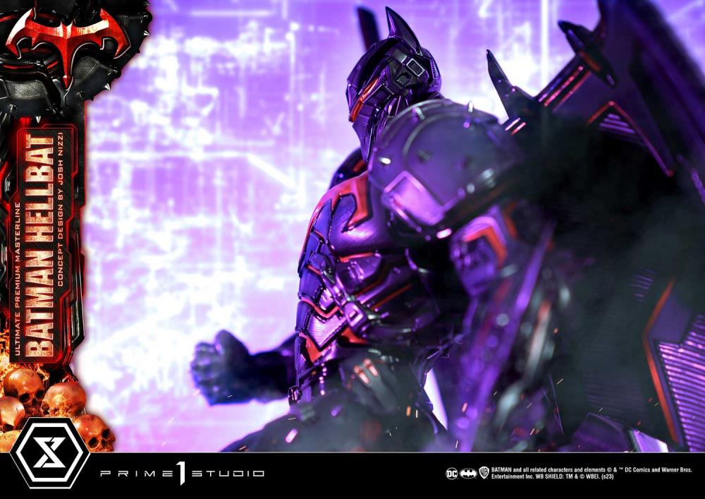 DC Comics Ultimate Premium Masterline Batman (Hellbat Ver.) Deluxe 1/4 Scale Limited Edition Statue (With Bonus) Gallery Image 53