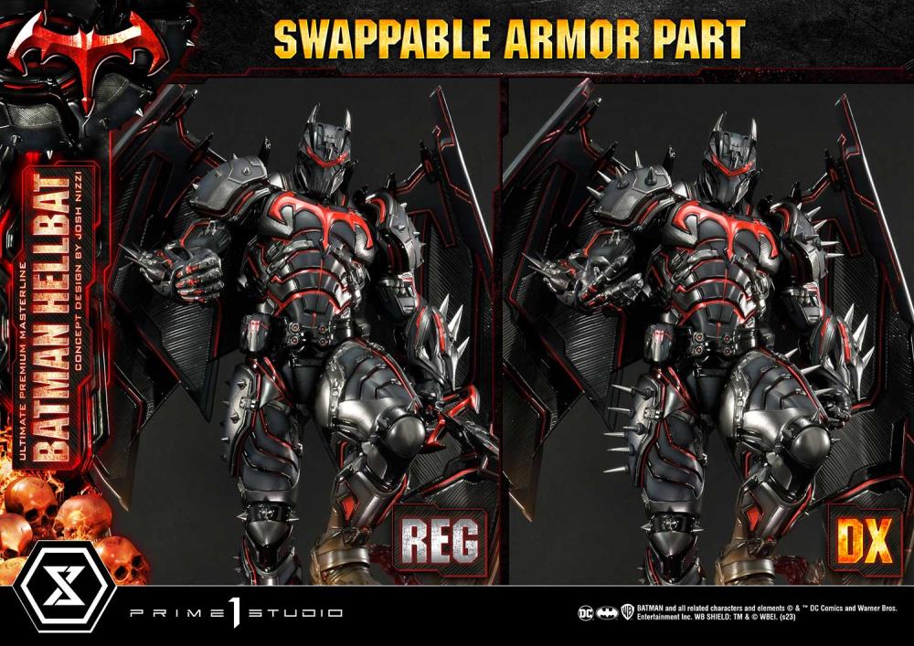 DC Comics Ultimate Premium Masterline Batman (Hellbat Ver.) Deluxe 1/4 Scale Limited Edition Statue (With Bonus) Gallery Image 98
